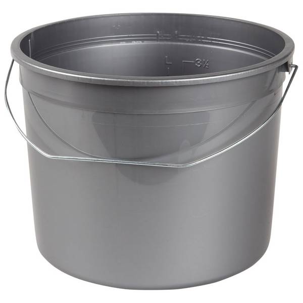 Encore White Plastic Pail, White, 5 gal