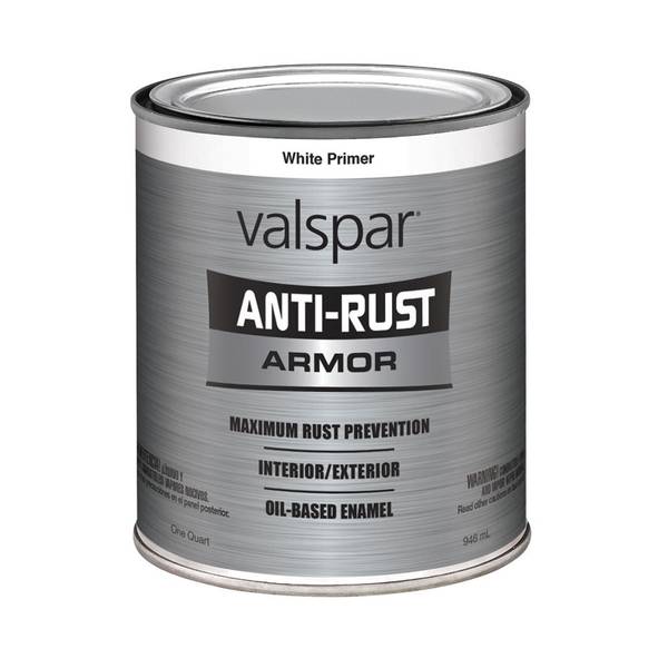 Valspar 1 Quart Anti Rust Oil Primer, White 442185205 Blain's