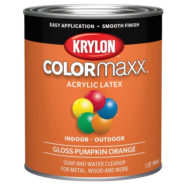 Valspar 1 Quart Acrylic Latex Gloss Enamel Paint, Orange K05643007