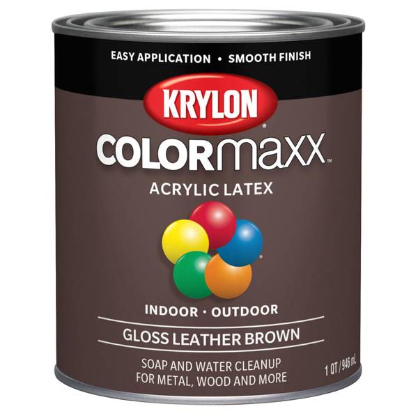 Valspar 1 Quart Acrylic Latex Gloss Enamel Paint, Brown K05622007