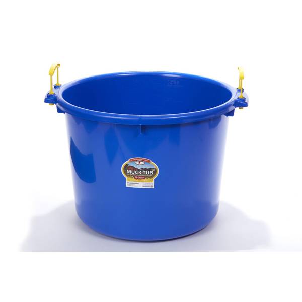 14 Qt. Blue Round Plastic Bucket with Steel Handle