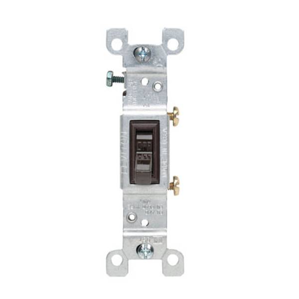 Leviton Quickwire and Side Wired Framed Toggle Switch, Single Pole