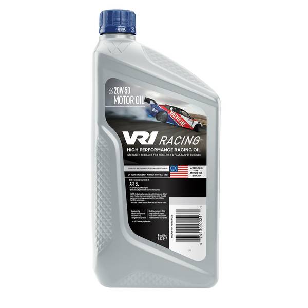Valvoline 1 Quart VR1 Racing SAE 20W-50 Motor Oil - 822347