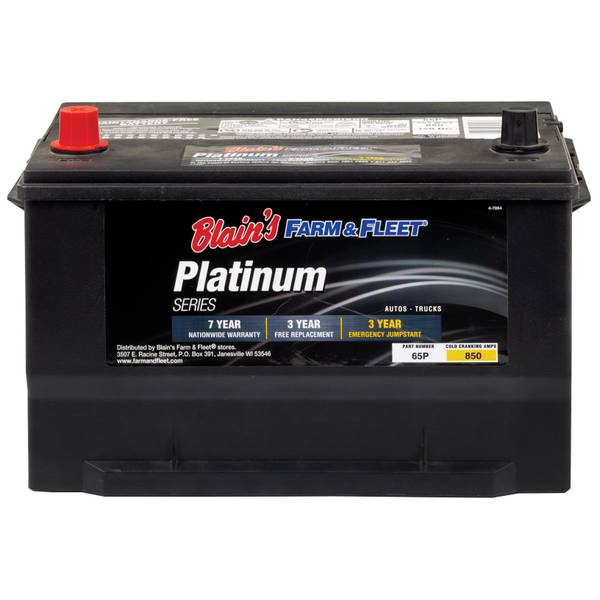 Blain's Farm & Fleet 7-Year Platinum Automotive Battery, 65 - 65P ...