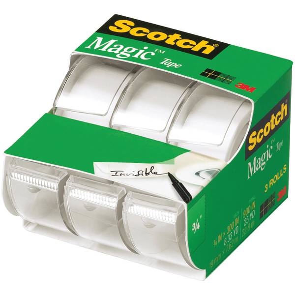 3/4 x 900-3 Pack Plastic Tape Dispensers Trusty 