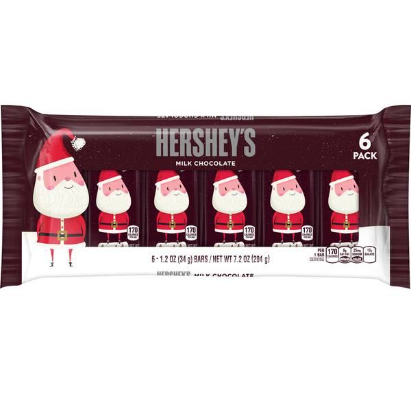 Hershey's 6-Pack Milk Chocolate Santas - 3400022747 | Blain's Farm &amp; Fleet