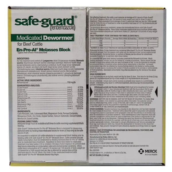 Cattle Wormer - Prairie Pride® Safe-guard® 0.5% Crumbled