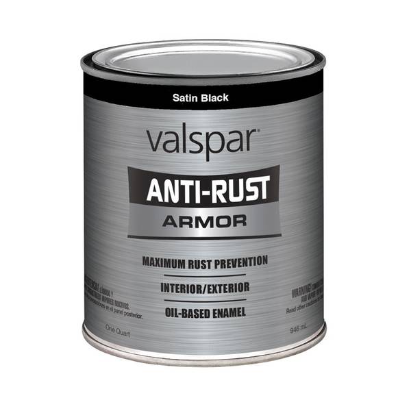 Valspar 1 Quart Anti Rust Oil Based Enamel Paint, Satin Valspar 1 Quart Anti Rust Oil Based Enamel Paint, Satin