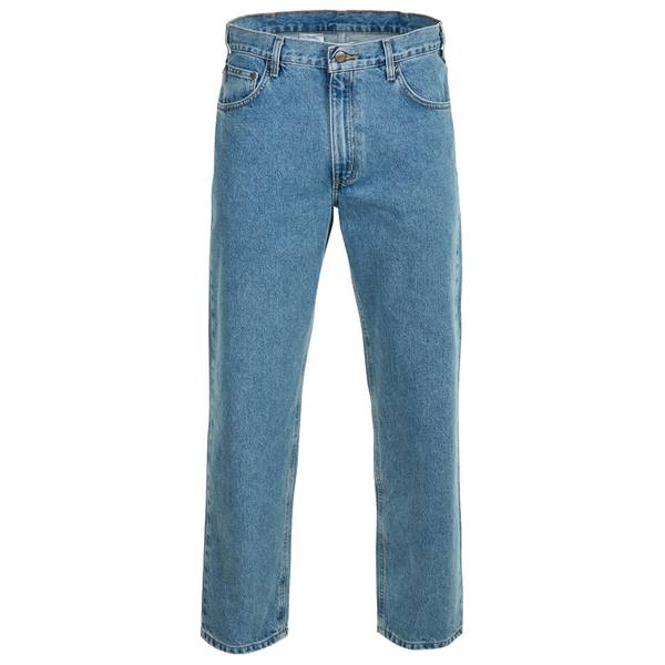 relaxed fit tapered leg jeans