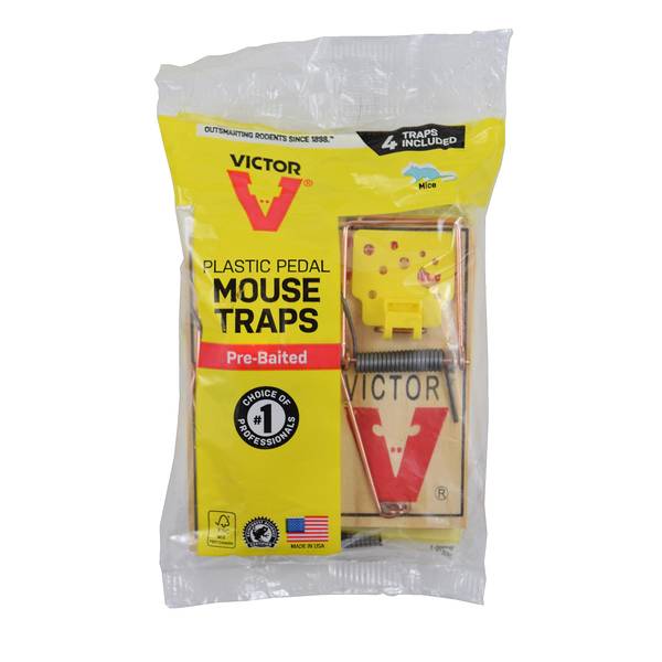 Victor Easy Set Mouse Trap Pre-Baited, 8 Traps
