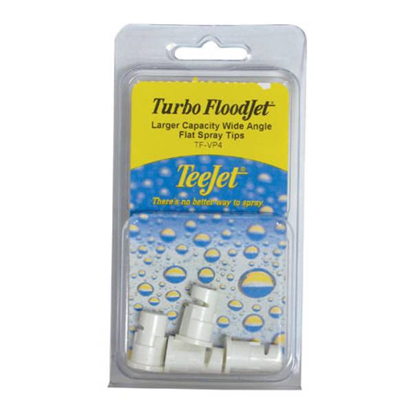 TeeJet Turbo Flood Jet Larger Capacity Wide Angle Flat Spray Tips, Size ...