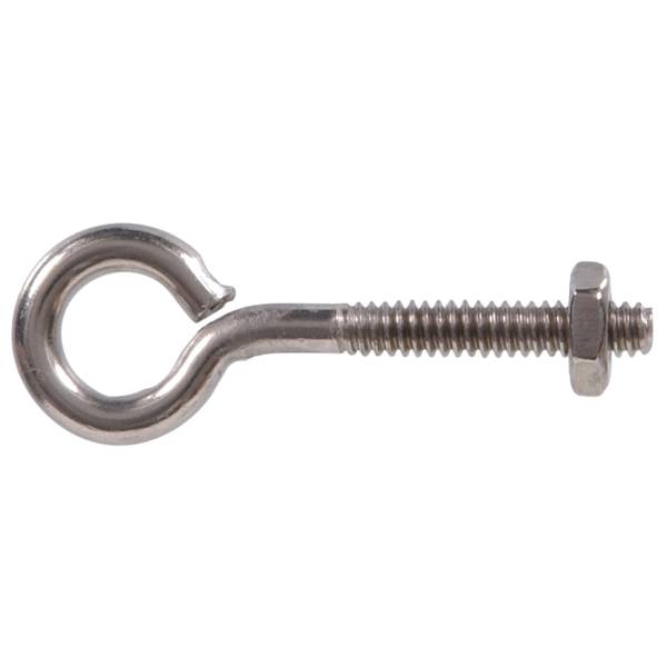 Photo of 5/16" Stainless Steel Eyebolt with Hex Nut