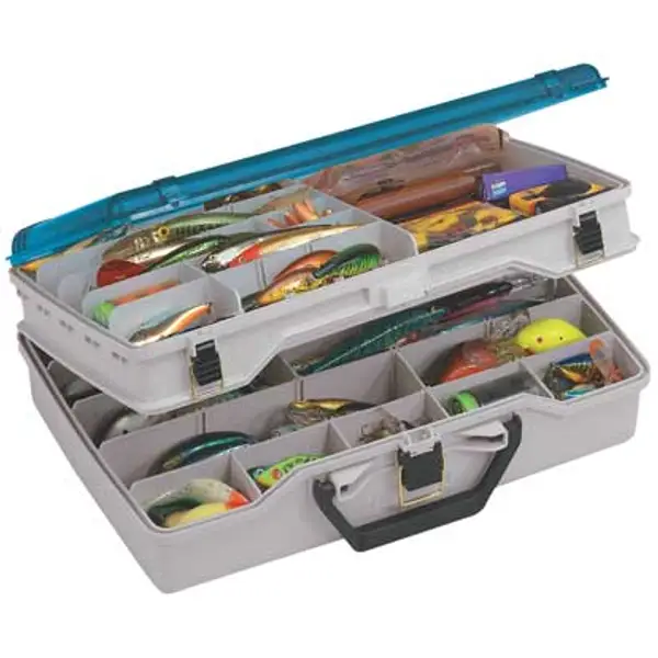 Double Layer Tackle Box, Two Level Fishing Tackle Box Organizer with  Adjustable Dividers, Outdoor Fishing Large Capacity Tackle Storage Box