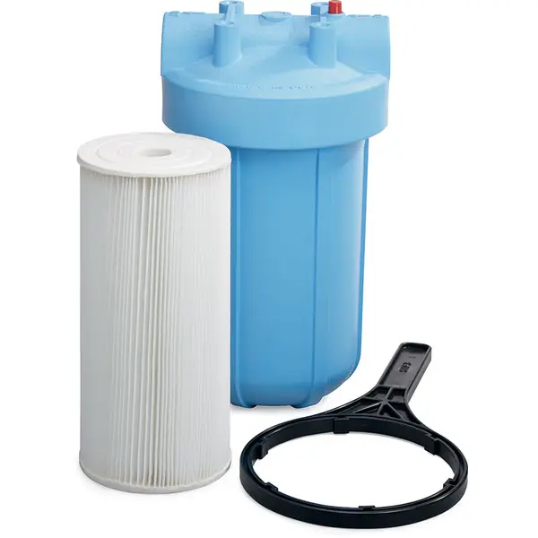 Pentair OMNIFilter BF7 Whole House Water Filtration System – 10 Inch Big Blue Housing With Sediment Cartridge