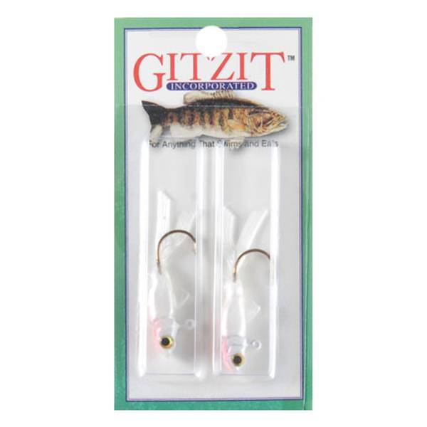 Gitzit White Little Tough Guy Fishing Lures - G17181