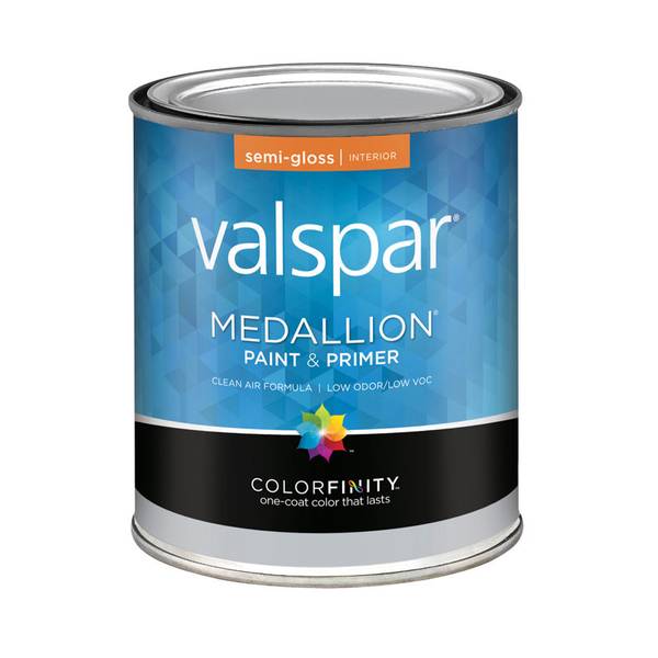 Valspar 1 Quart Medallion Wall & Trim Interior Semi - Gloss Latex Paint ...