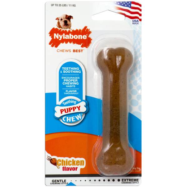 Nylabone Moderate Chew FlexiChew Bone Bacon & Peanut Butter Flavor