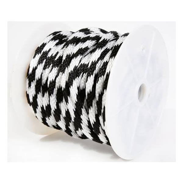 Baron Manufacturing Solid Braided Poly Rope 5/8", By The Foot, Black