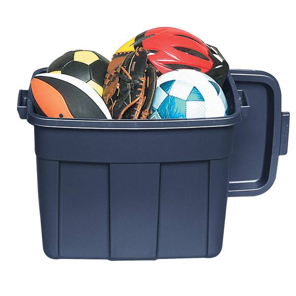 Rubbermaid Roughneck Storage Totes 18 Gal Pack of 6 Durable, Reusable, Set of Plastic Storage Bins