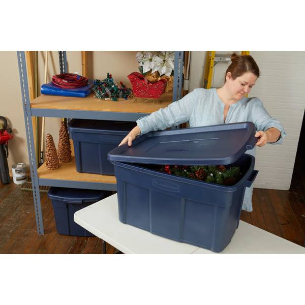 Rubbermaid Roughneck Tote 3 Gallon Stackable Storage Container W