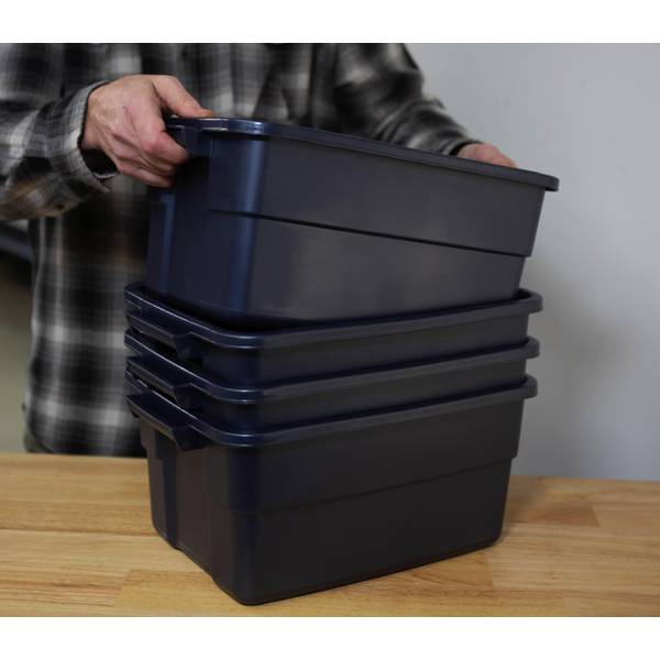 Rubbermaid Roughneck Storage Box, 3 Gallon (Rubbermaid 221300STEEL