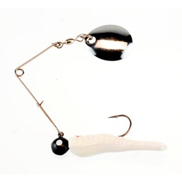 White and Red Dot Beetle Spin Fishing Lure