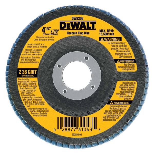 Photo of 4-1/2" x 5/8"-11 60 Grit Type 29 HP Flap Disc