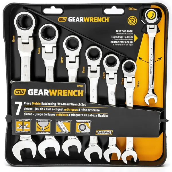 GearWrench 7-Piece 72-Tooth 12 Point Flex Head Ratcheting