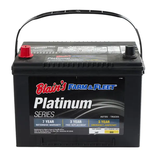 Blain's Farm & Fleet Platinum Automotive Battery, Group Size 34