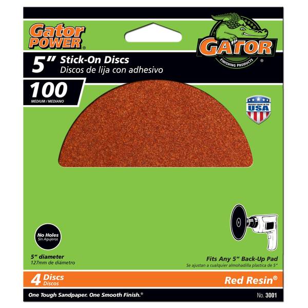 Photo of 5" Stick - On Sandpaper Disc 4 Pack