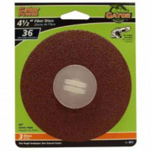 Gator 41/2" Fiber Backing Sandpaper Disc 3 Pack, 36 3073 Blain's