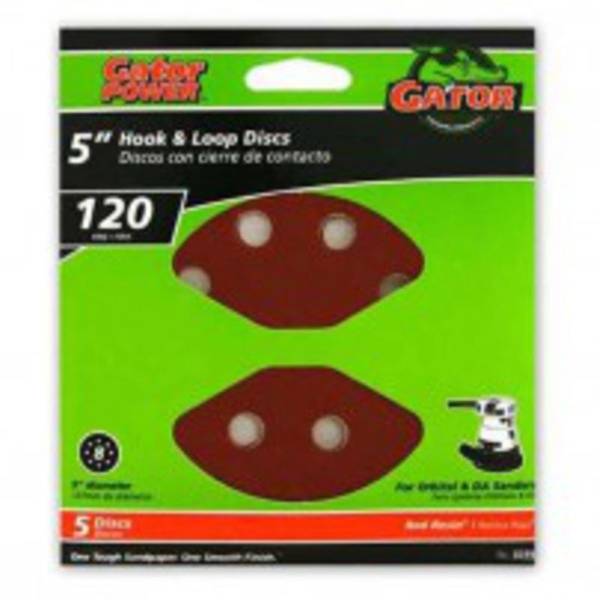 Photo of 5" Red Resin 8 Hole Hook and Loop Disc 5 Pack