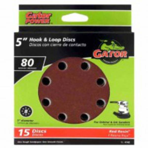 Photo of 5" Red Resin 8 Hole Hook and Loop Disc 15 Pack