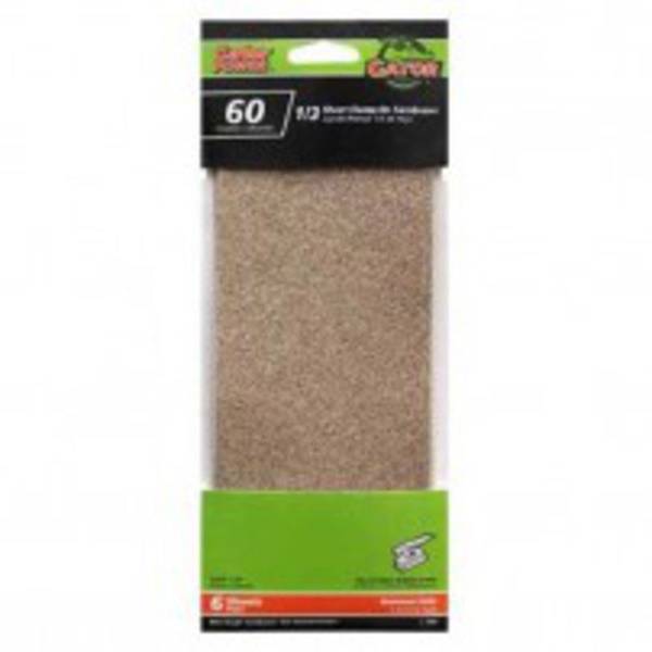 887224 0.75 in. 60 Grit Aluminum Oxide Sanding Sheet - 6 Per Pack