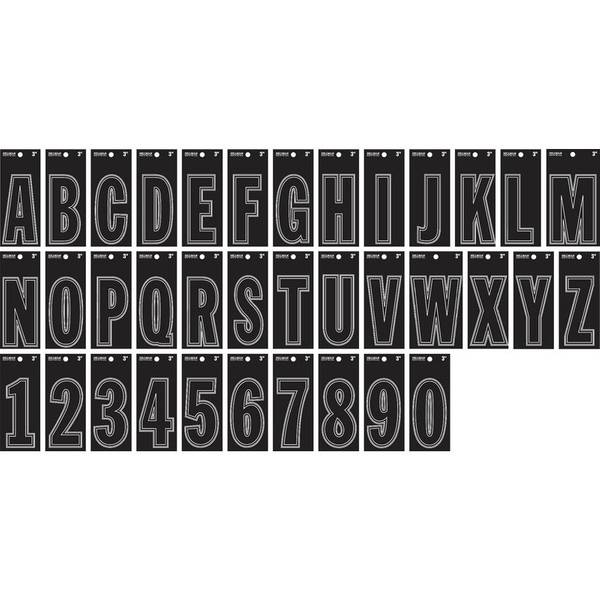 Hillman 3" Vinyl Die-Cut Black Letters & Numbers