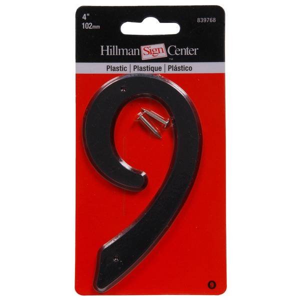 Photo of 4" Plastic Black Numbers