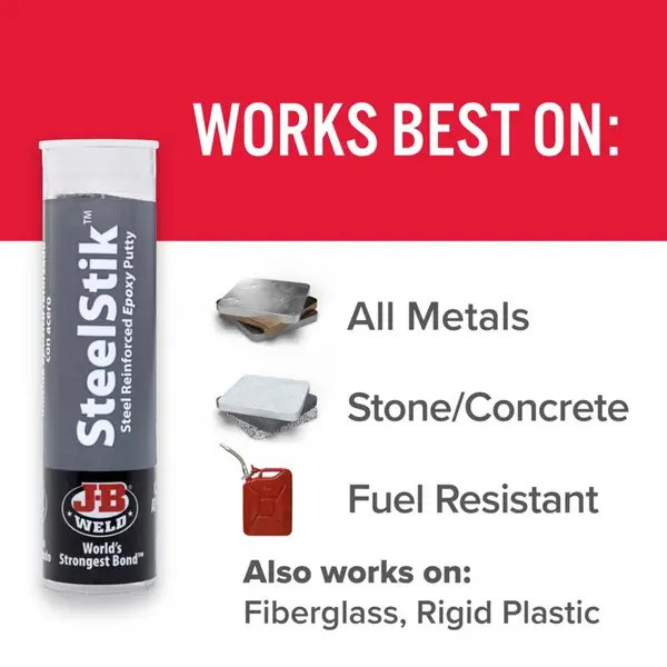 2 Tubes Of JB Weld Steelstik - 900 PSI Epoxy Putty, Cures In 1 Hour, Dark Grey 8 thumbnail image