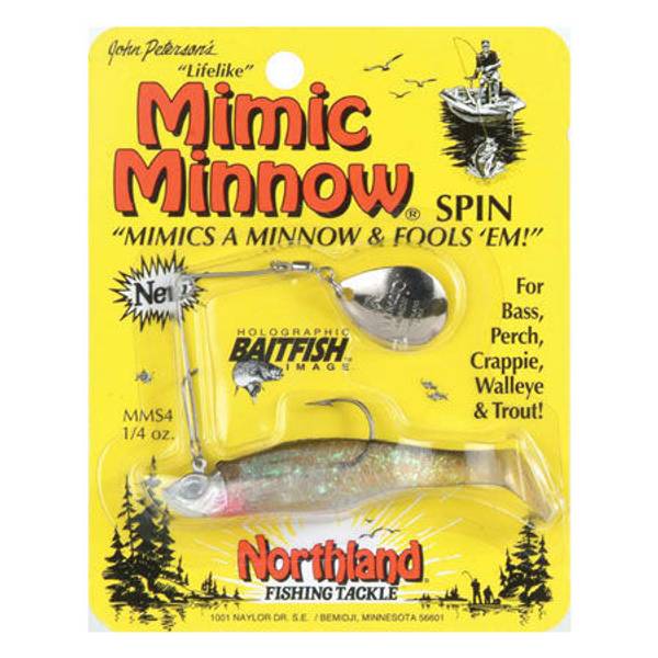 Northland Fishing Tackle Silver Mimic Minnow Spin Fishing Lure - MMS4-11