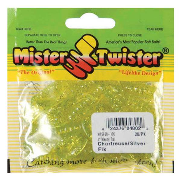 Mister Twister 3-Inch Meeny Tail Curly Tail Lure - Pumpkin Pepper Color