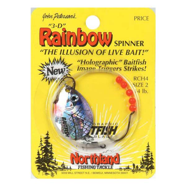 Northland Fishing Tackle Silver Rainbow Baitfish Spinner Fishing Lure -  RCH4-NR