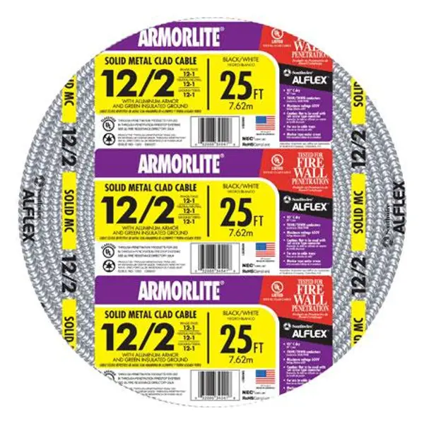 Southwire EZ - MC Armorlite 600V Aluminum - Clad Cable - 68580021