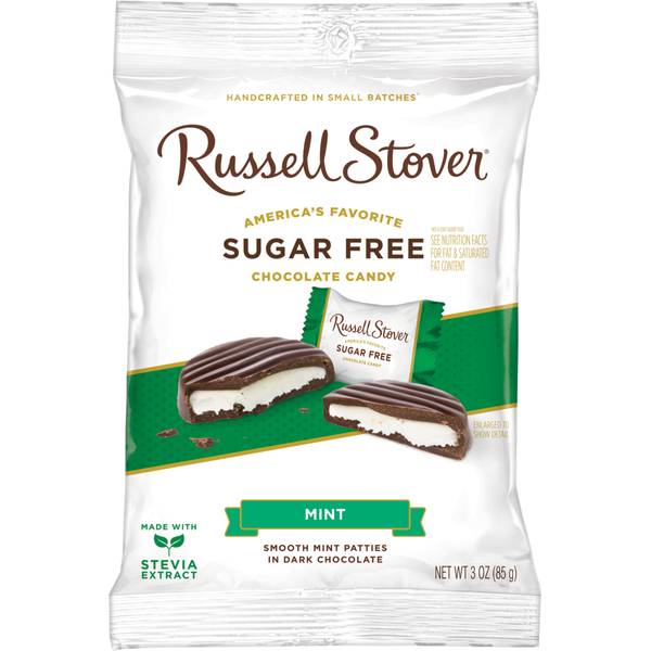 Russell Stover 3 oz Sugar Free Chocolates, Mint & Dark Chocolate ...