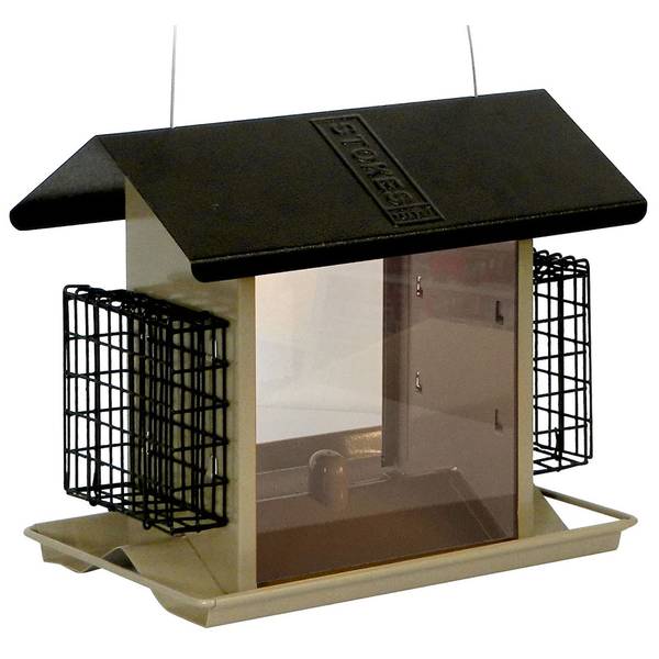 More Birds Large Hopper Feeder with Suet Holders - 38111-DI | Blain's