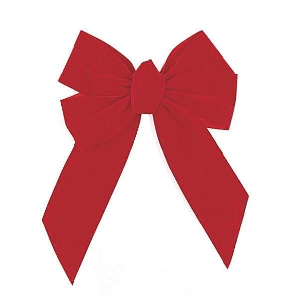 Holiday Trims Red Velvet 5-Loop Bow