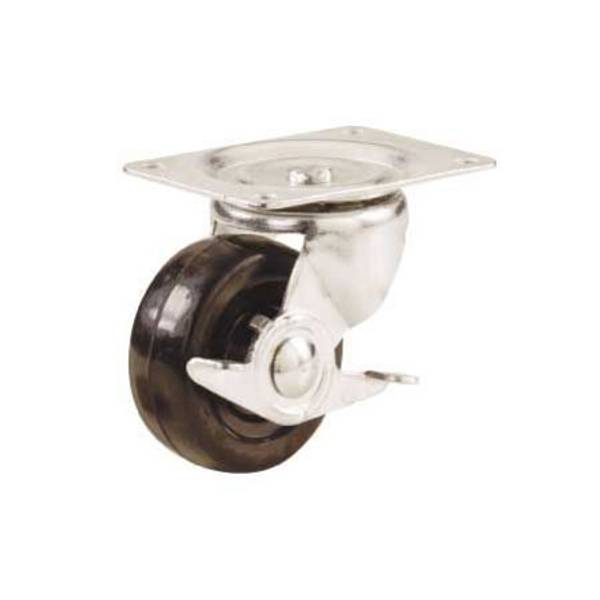 Photo of Rubber Swivel Caster with Side Brake