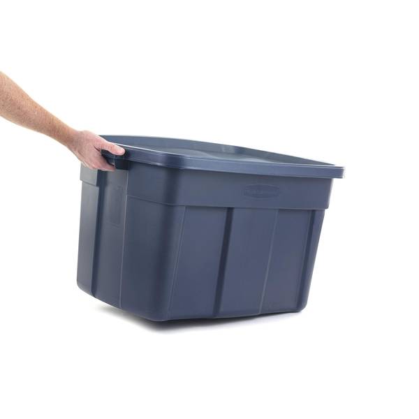 Rubbermaid Roughneck 25 Gallon Storage Container, Heritage Blue (4 Pack)