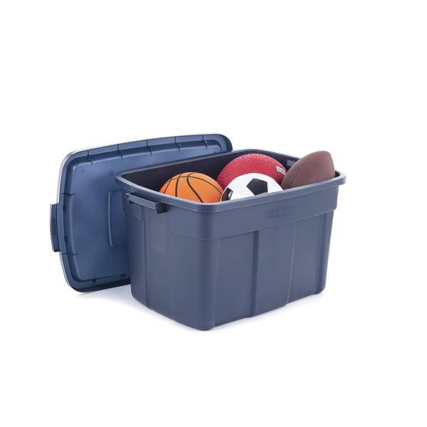 Rubbermaid Roughneck Storage Totes 25 Gal, Large Durable Stackable