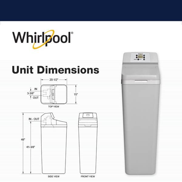 40,000 Grain Capacity Water Softener WHES40 Whirlpool, 41 OFF