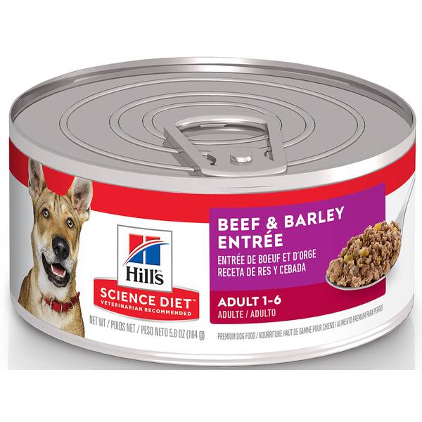 Hill's Science Diet Adult Beef & Barley Entree Canned Dog Food, 5.8 oz