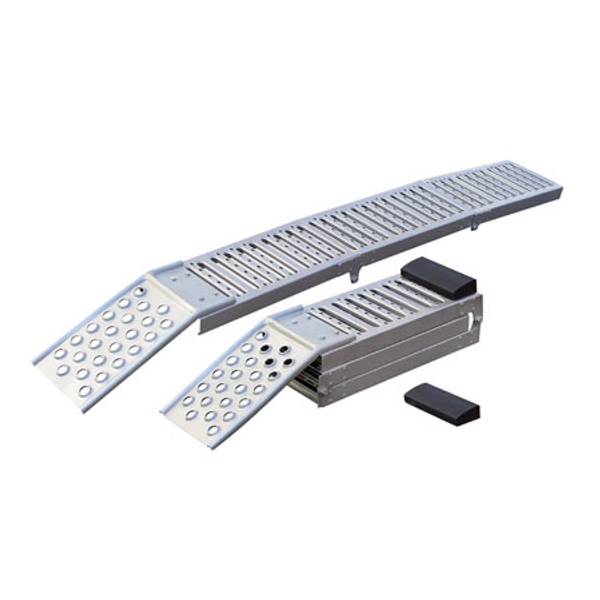 thumbnail image 2 of 72" L X9 W ATV Ramps, Anti-Slip Ramp Set Of Two, Silver Color, Total Weight Capacity 1000 Lbs, Anti-Slip Metal Ramp For Loading Motorcycles, Bicycles, ATVs, Lawnmowers, Tractors - Walmart Supplies 2 of 12